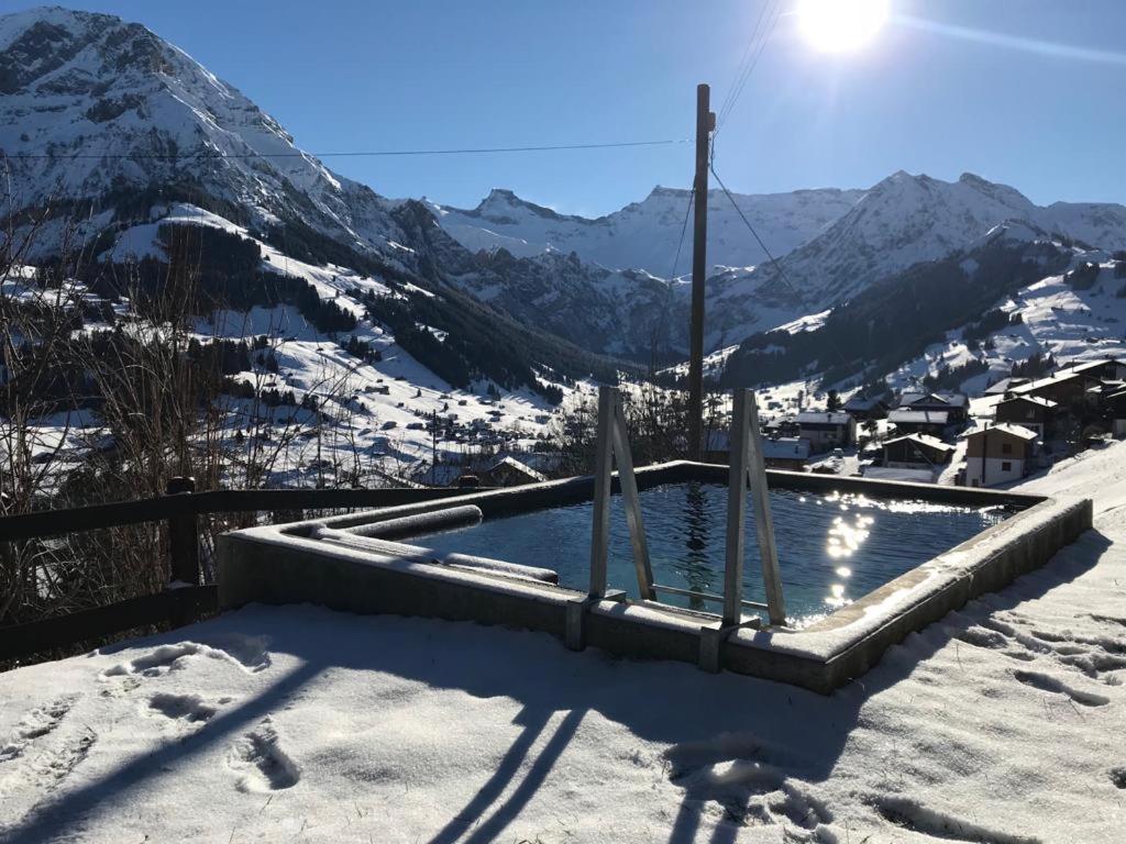 Chalet Sonnenheim Mit Atemberaubender Aussicht Adelboden Bagian luar foto