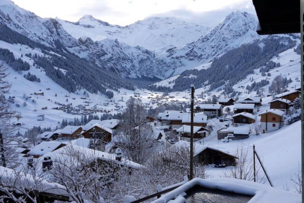 Chalet Sonnenheim Mit Atemberaubender Aussicht Adelboden Bagian luar foto